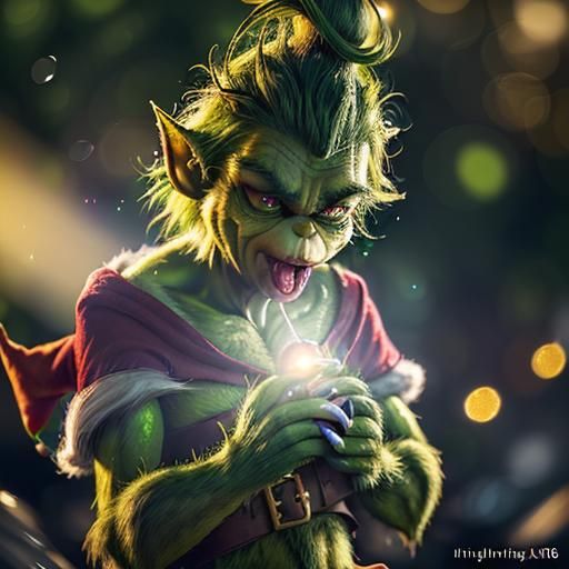 The Grinch eating the Elves