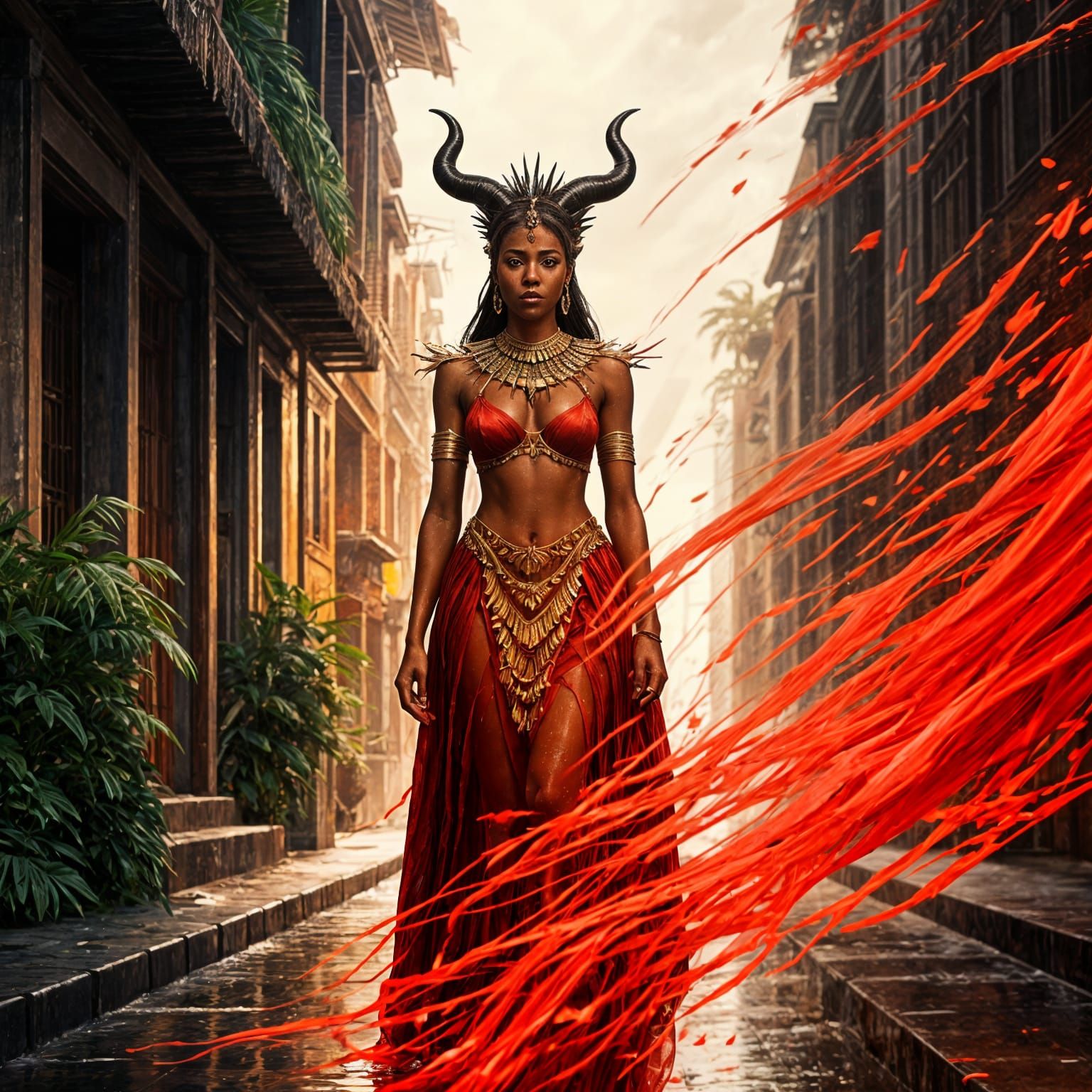 Ethereal Caribbean Goddess Radiates Elegance and Boldness in...