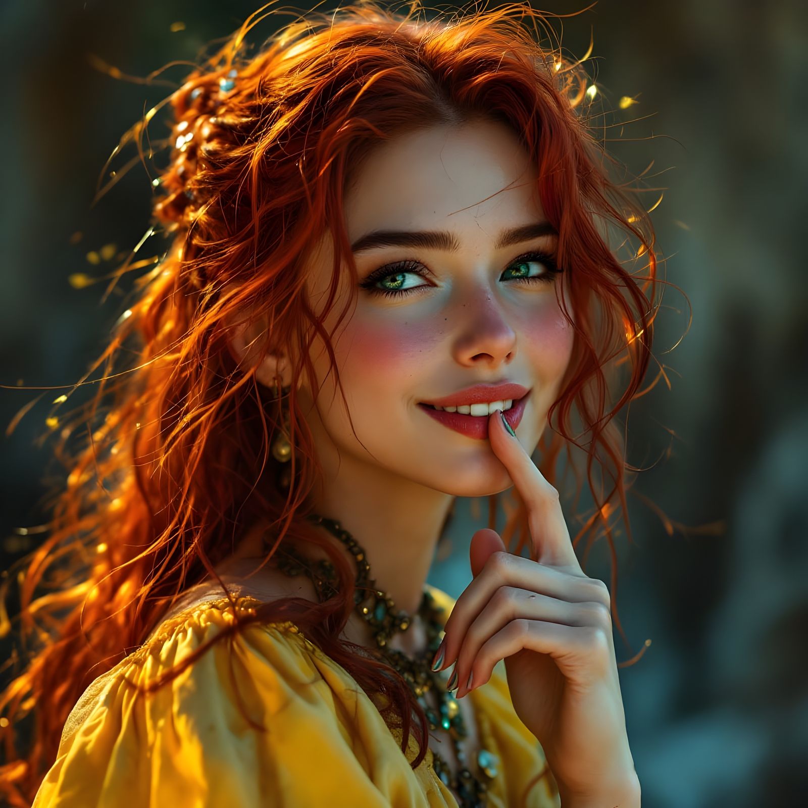 Norse Goddess of the Sun in Matte Painting Style