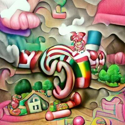 Colorful Candyland Dreamscape