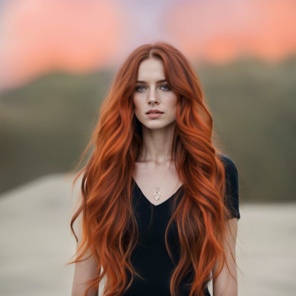 Portrait of Woman with Orange Hair, Golden Ratio