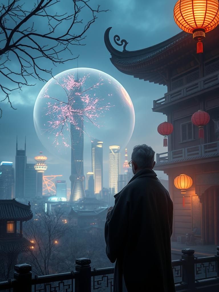 Wuxia Scene: Old Man and Shanghai Bubble