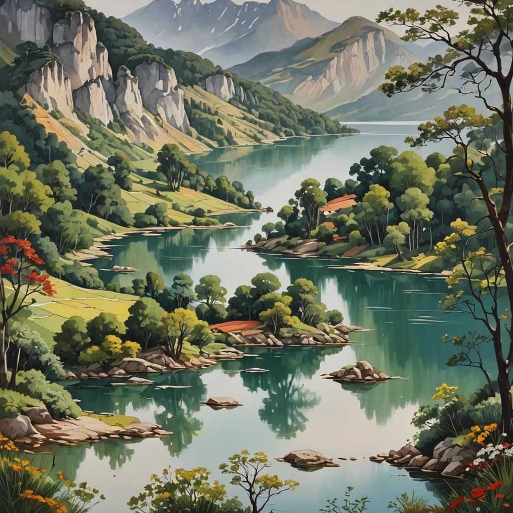 Peaceful Lake Landscape