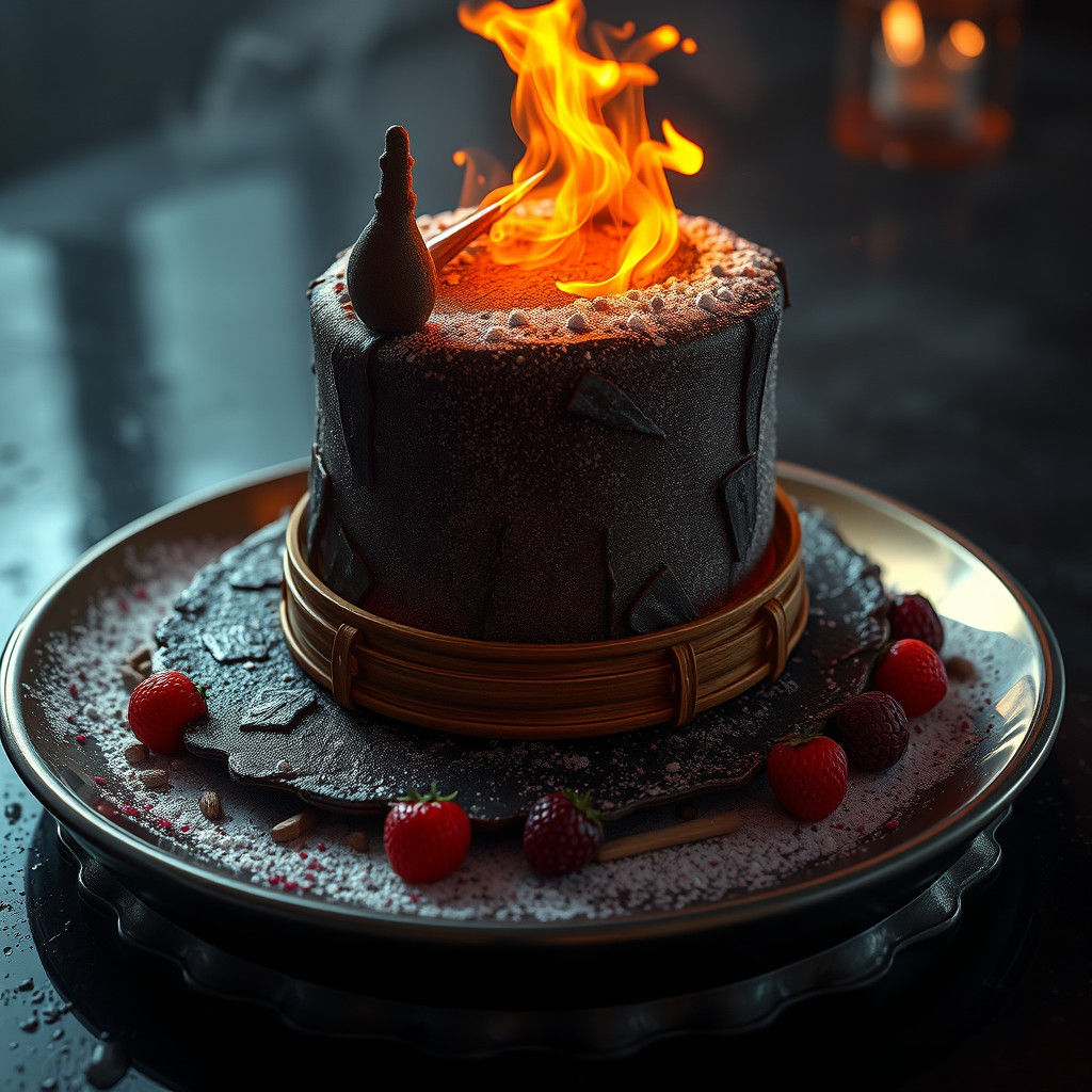Hat Cake Masterpiece in Dark Fantasy Style