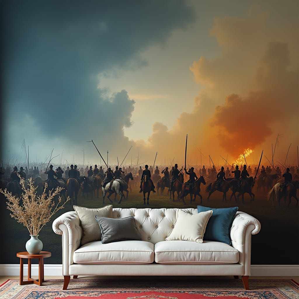 Epic Battle of Waterloo as Matte Painting