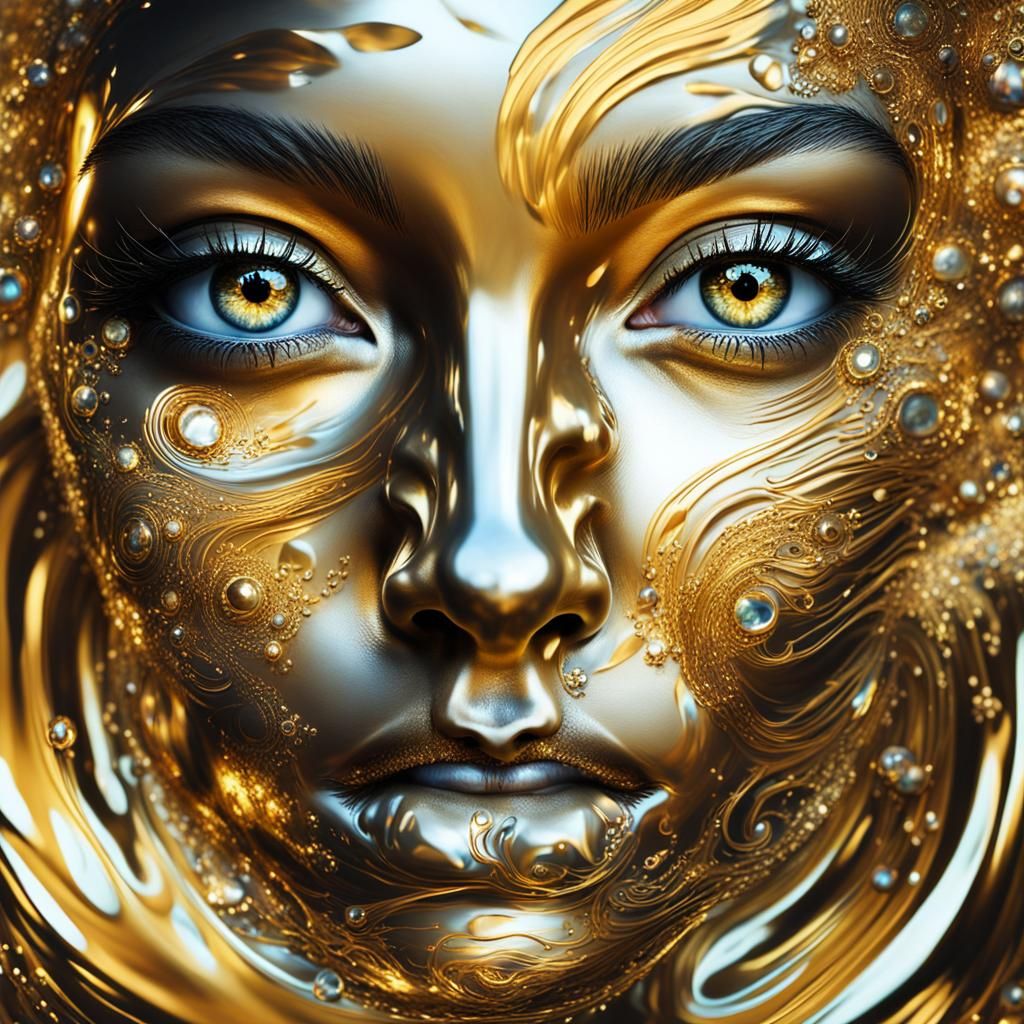 Opulent Gold Whirlpool: A Metallic Masterpiece