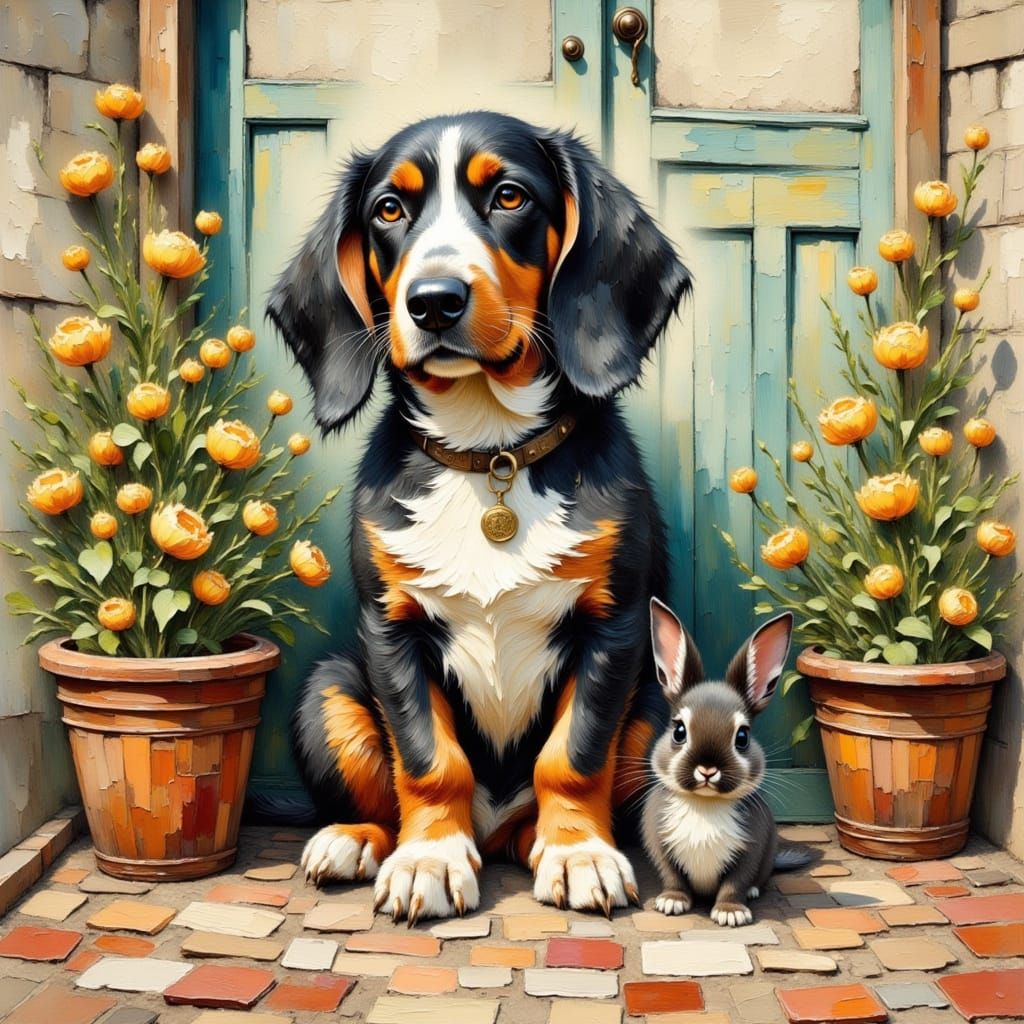 Basset and friend