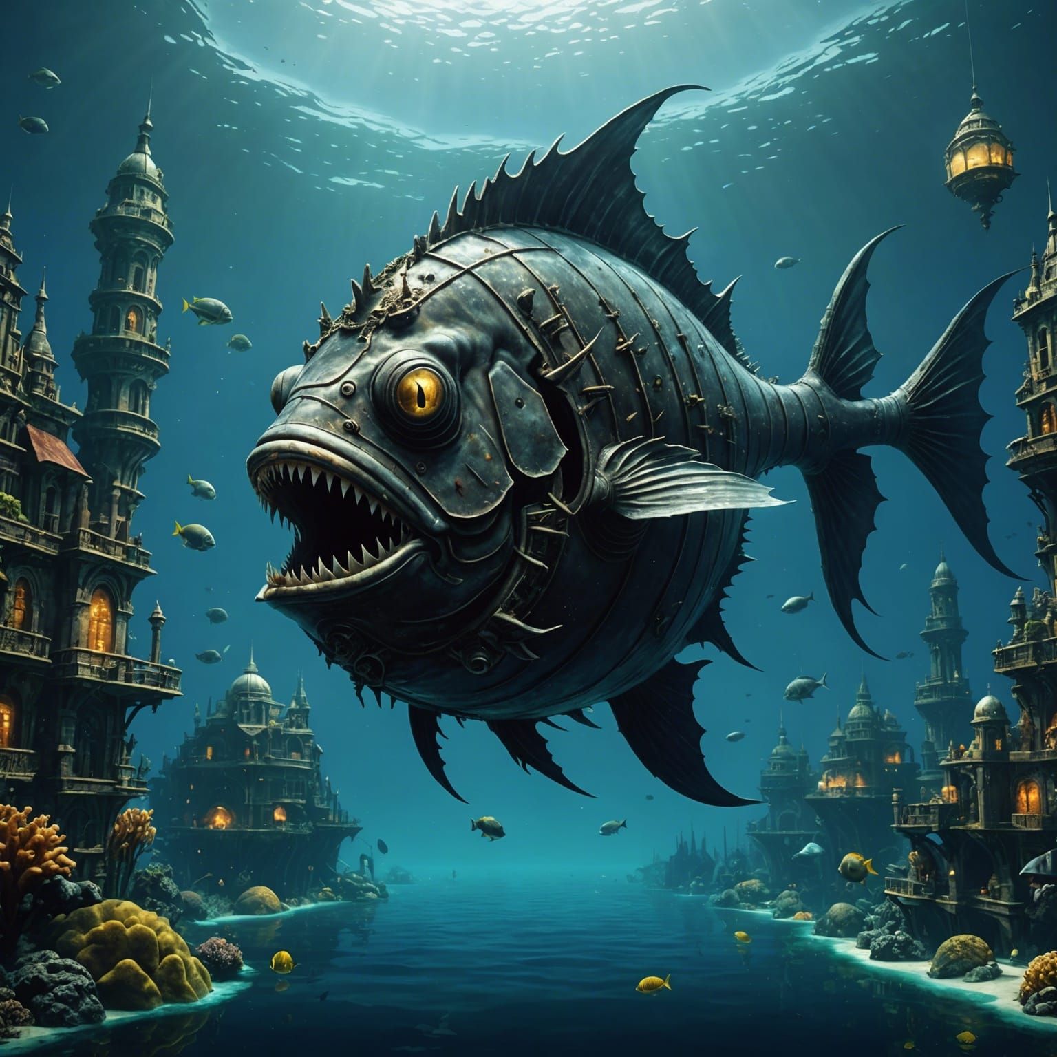 Giant Anglerfish Towers Over Atlantis