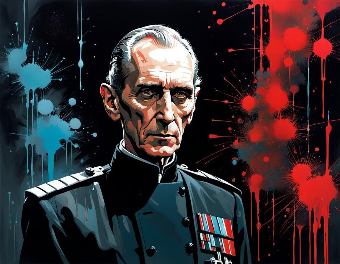 Grand Moff Tarkin Portrait with Chiaroscuro Lighting
