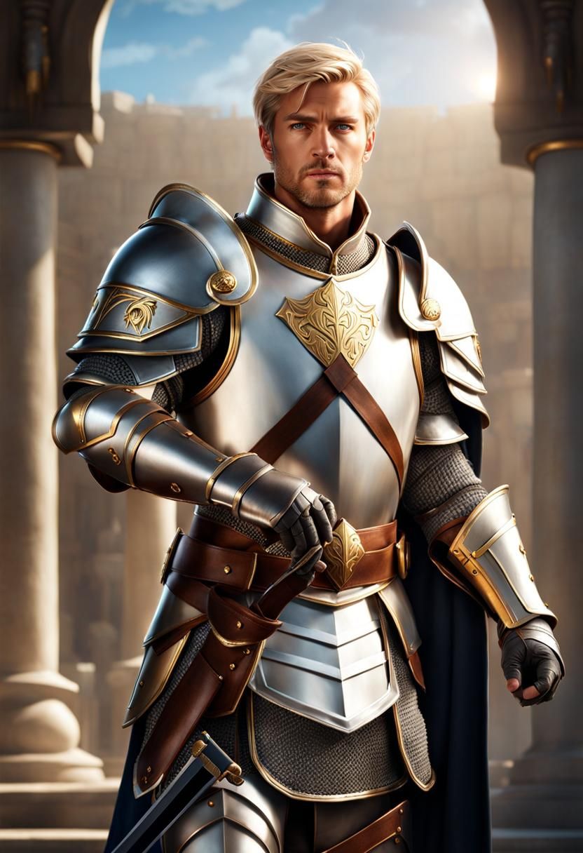 Heroic Knight Commander Portrait in High Resolution