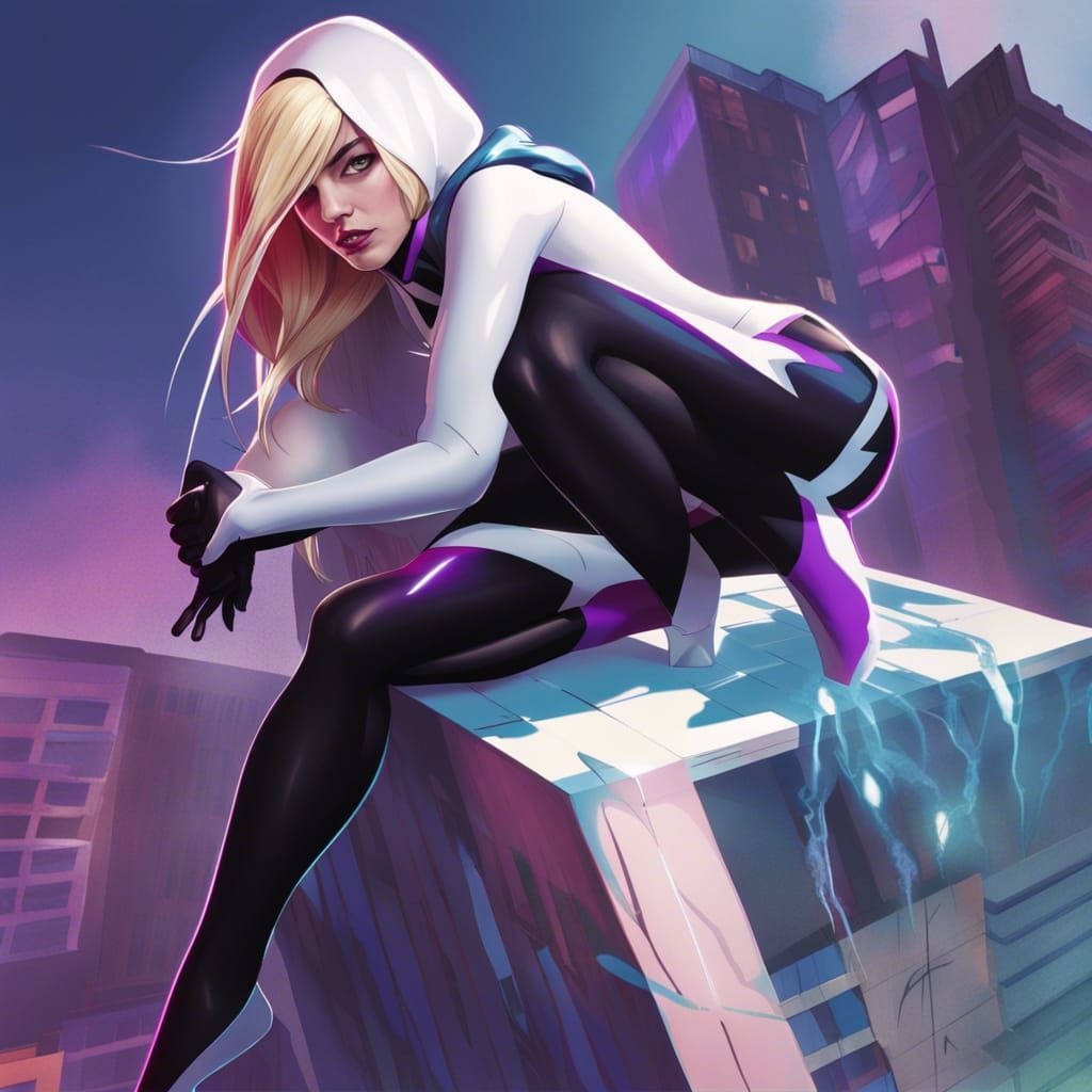 Hyperrealistic Ghost Spider Perched on Building