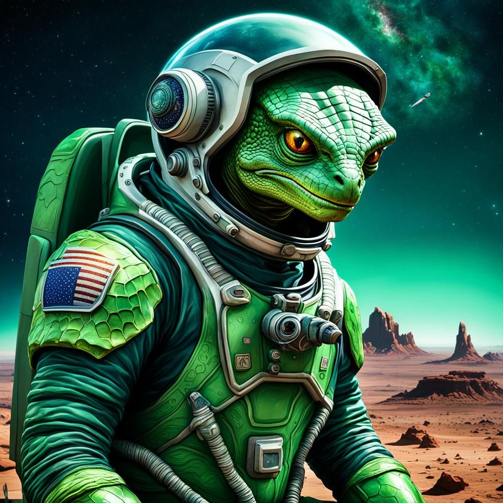 Alien Hitchhiker in Spacesuit to Betelgeuse