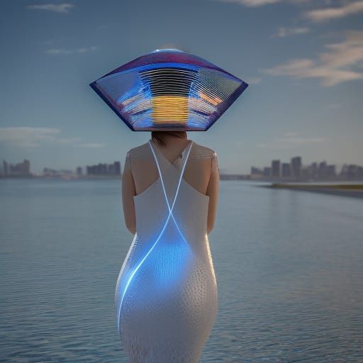 Exoplanet Creature With Quantic Object