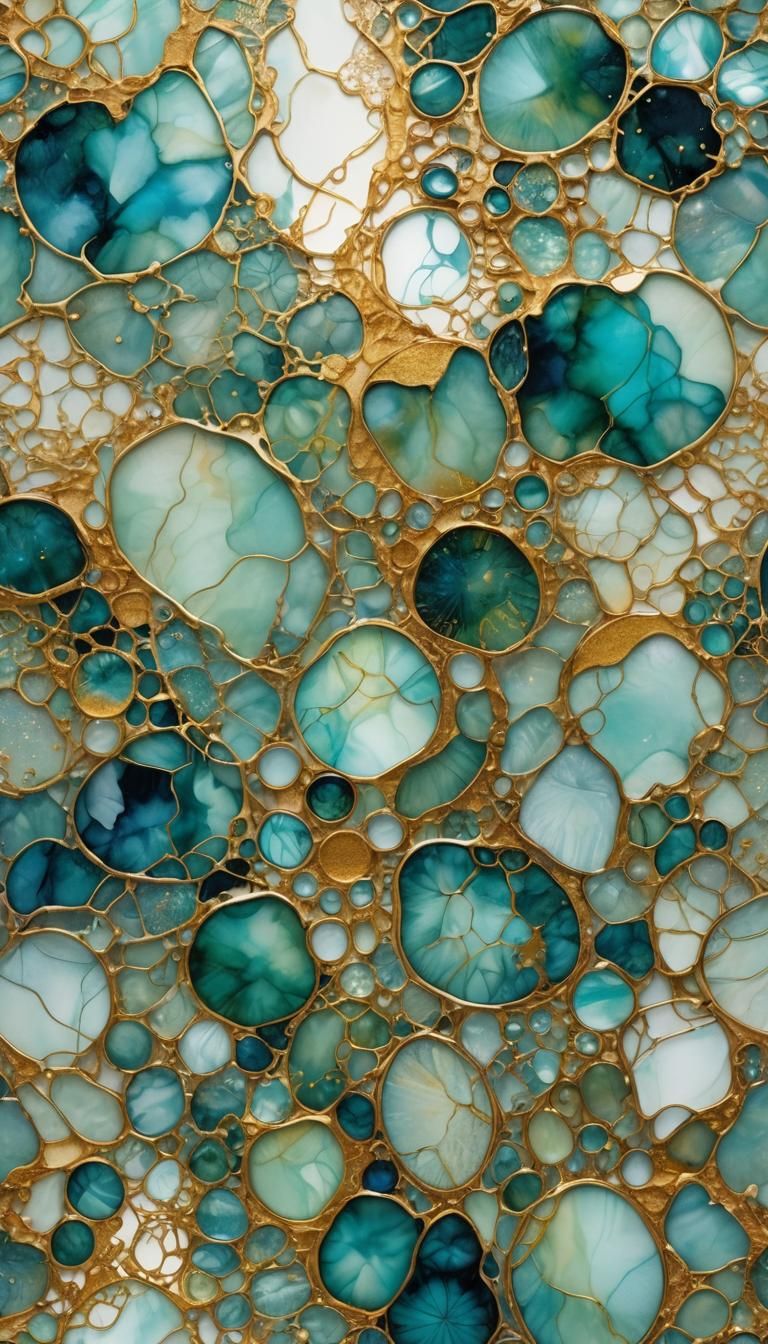 Radiant Bioluminescent Alcohol Ink Glass Art