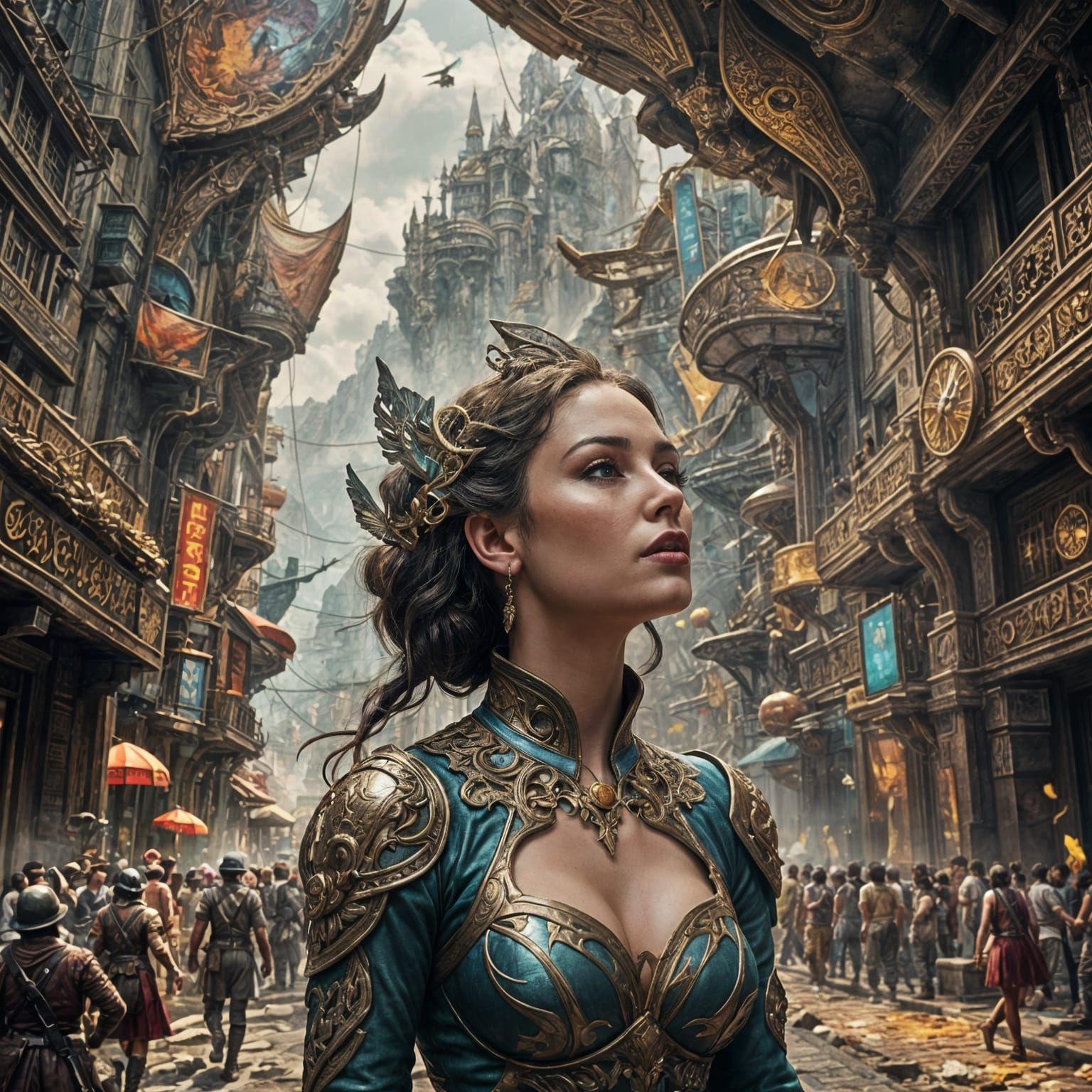 Sensual Woman in Detailed Fantasy Art