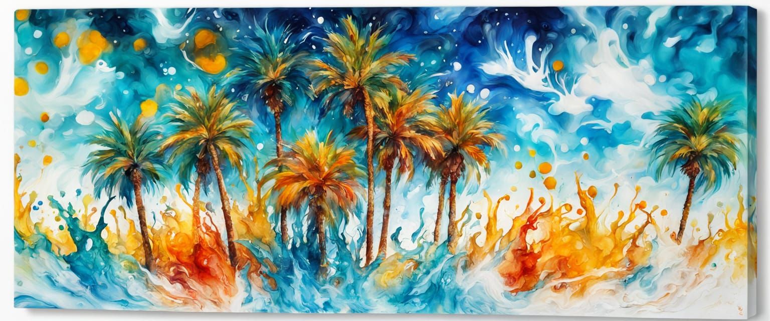 Hyperrealistic Crowd Scene in Vibrant Arabesque Style