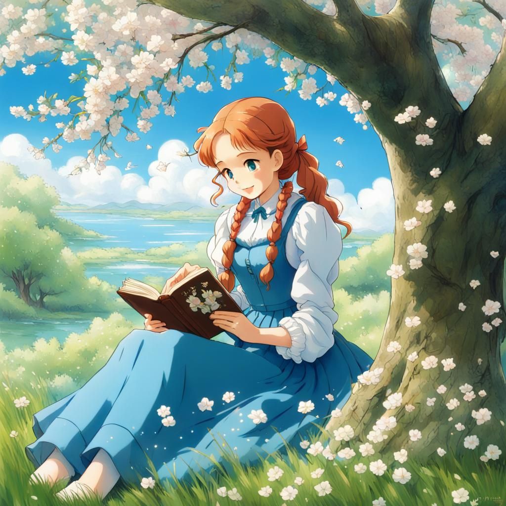 Anne of Green Gables in Cherry Blossom Tree