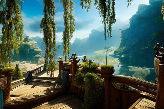 Pirate Captain on Ship: Surreal Iridescent Masterpiece