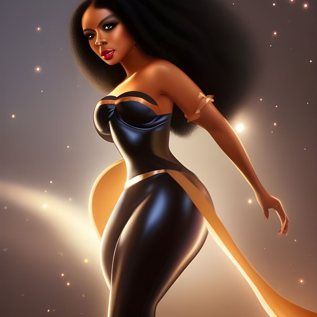 Curvy brown skinned woman