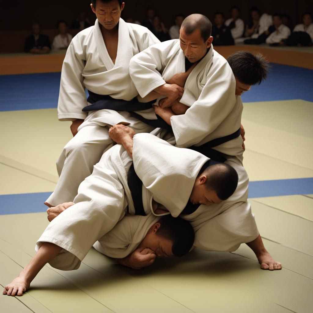 Judokas Form a Knot of Intertwined Limbs