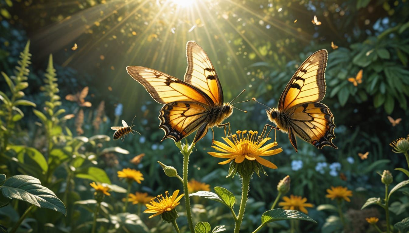 Vibrant Pollinators Crucial for Ecosystem Health