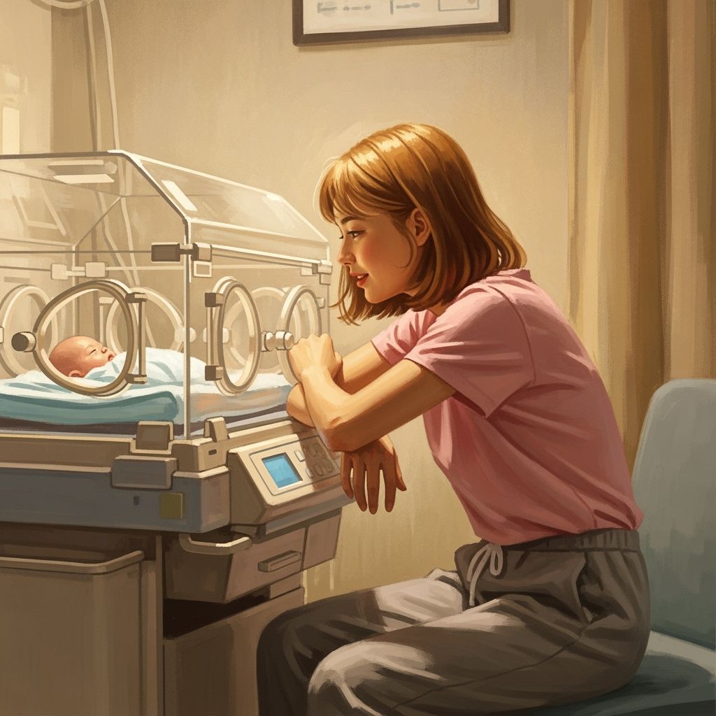 Tender Moment: Mother and Child in Painterly Style