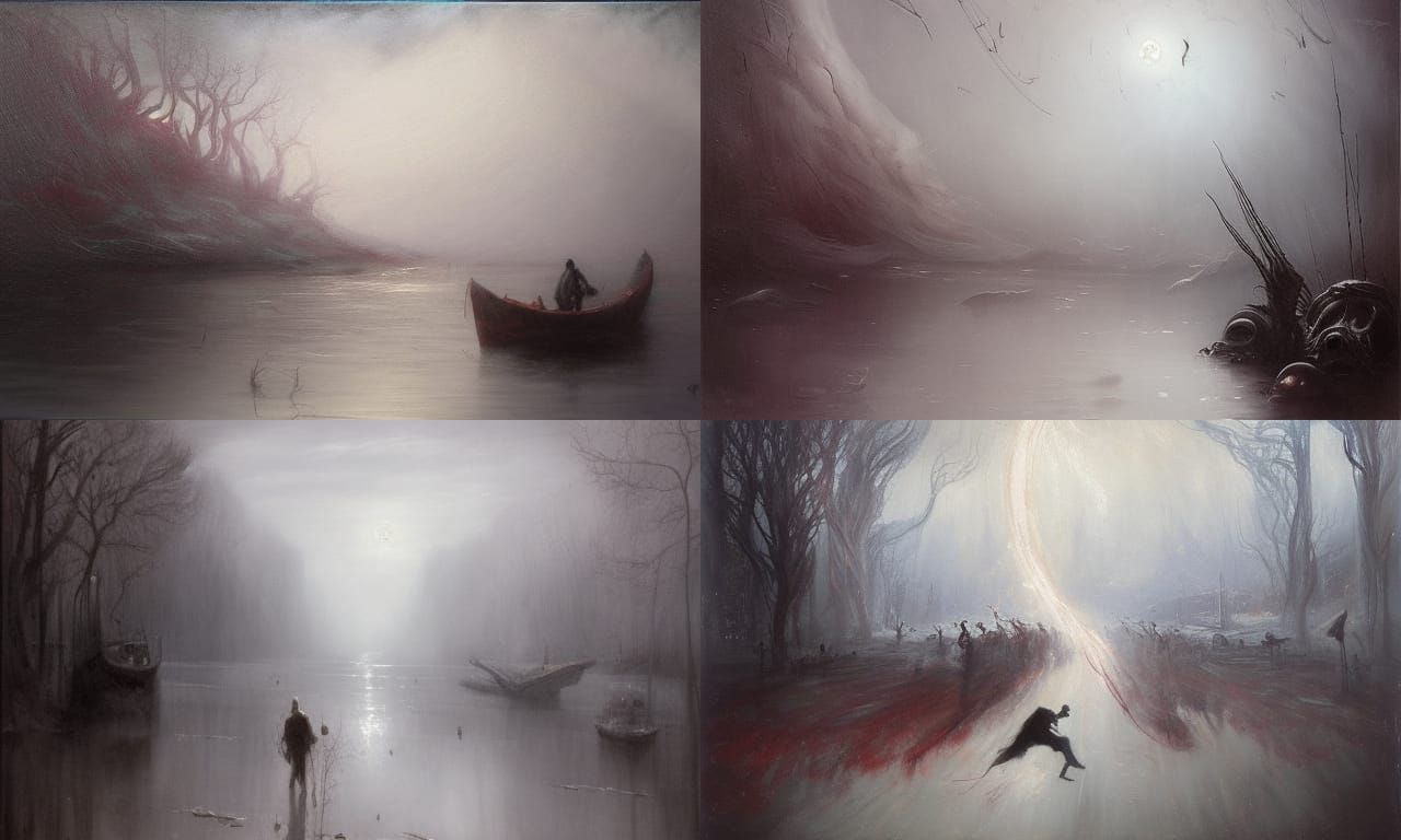 Lovecraftian Horror in Expressionist Oil Painting