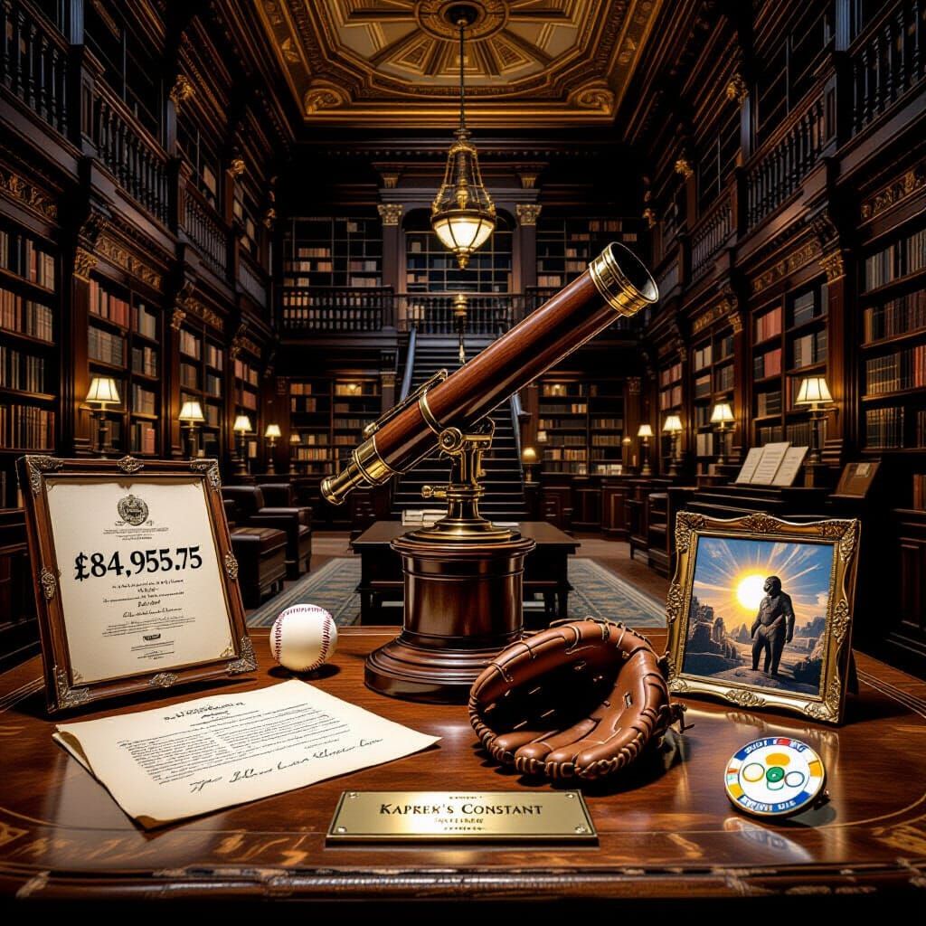 Grand Antique Library Still Life
