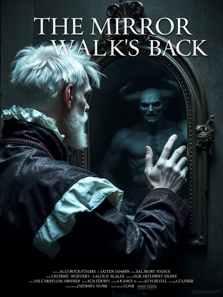 Horror Movie Poster: Renaissance Man's Demonic Reflection