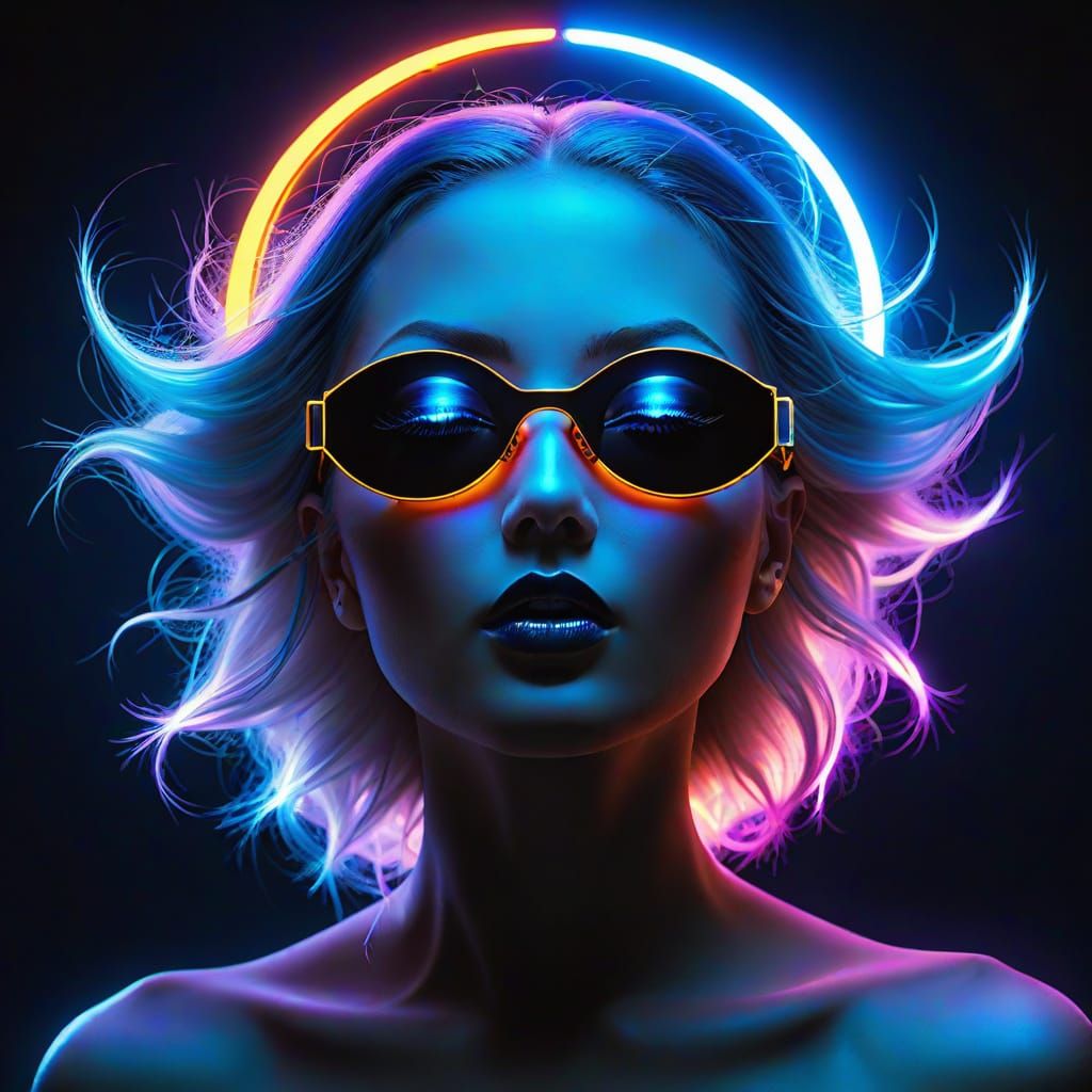 Electric Eclectic Eclipse: A Vibrant Image