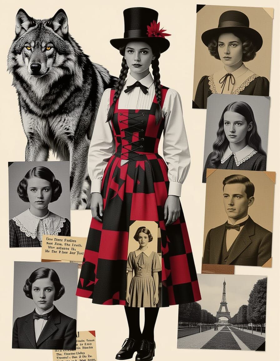 Disjointed Composite Figure from Photo Scraps