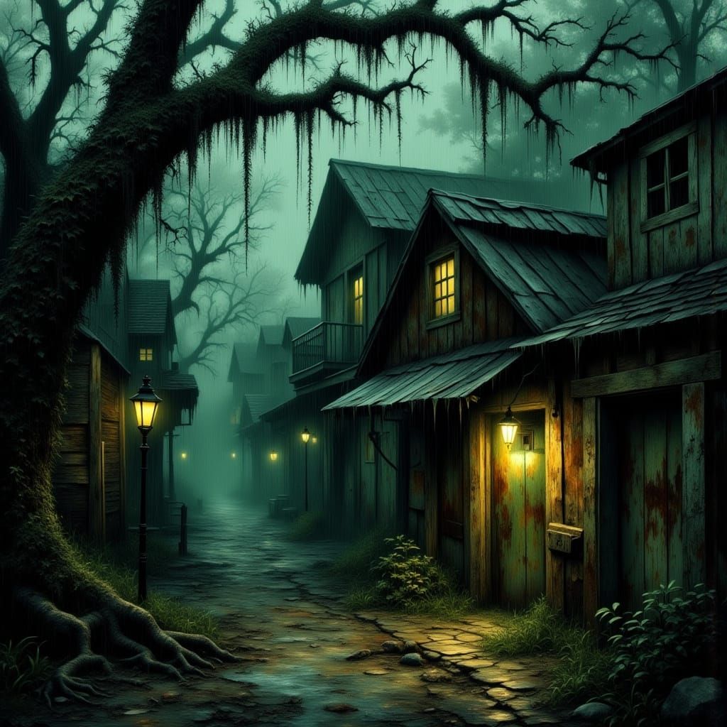 Mystical Swamp Lair at Dusk