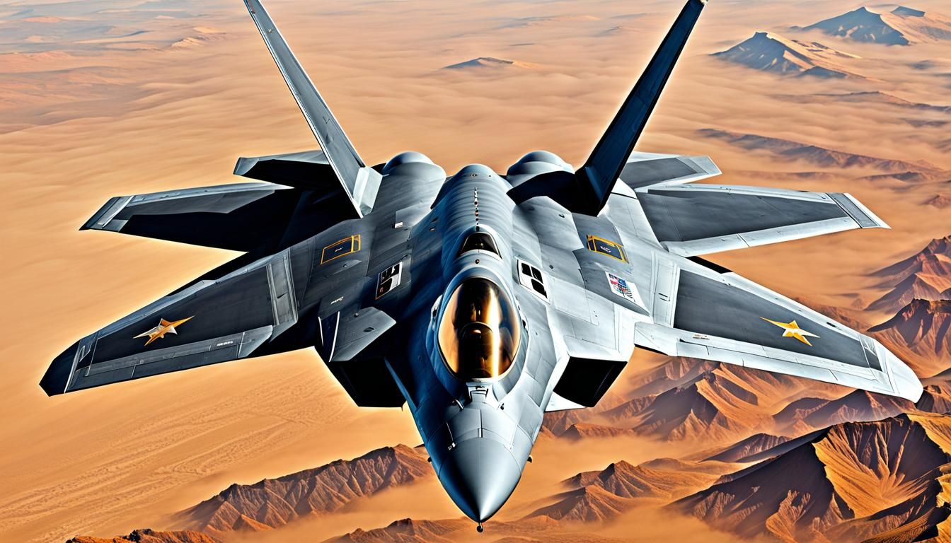 F-22 Raptor Seamless Wallpaper in Space