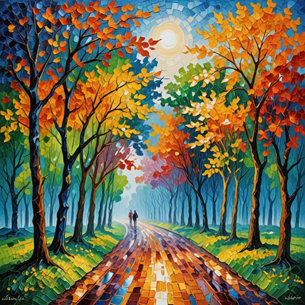 Sword in Neo-Impressionist Expressionist Oil Painting