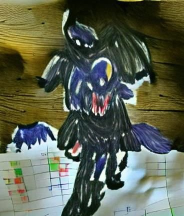 Child's Drawing of a Nightmare Creature