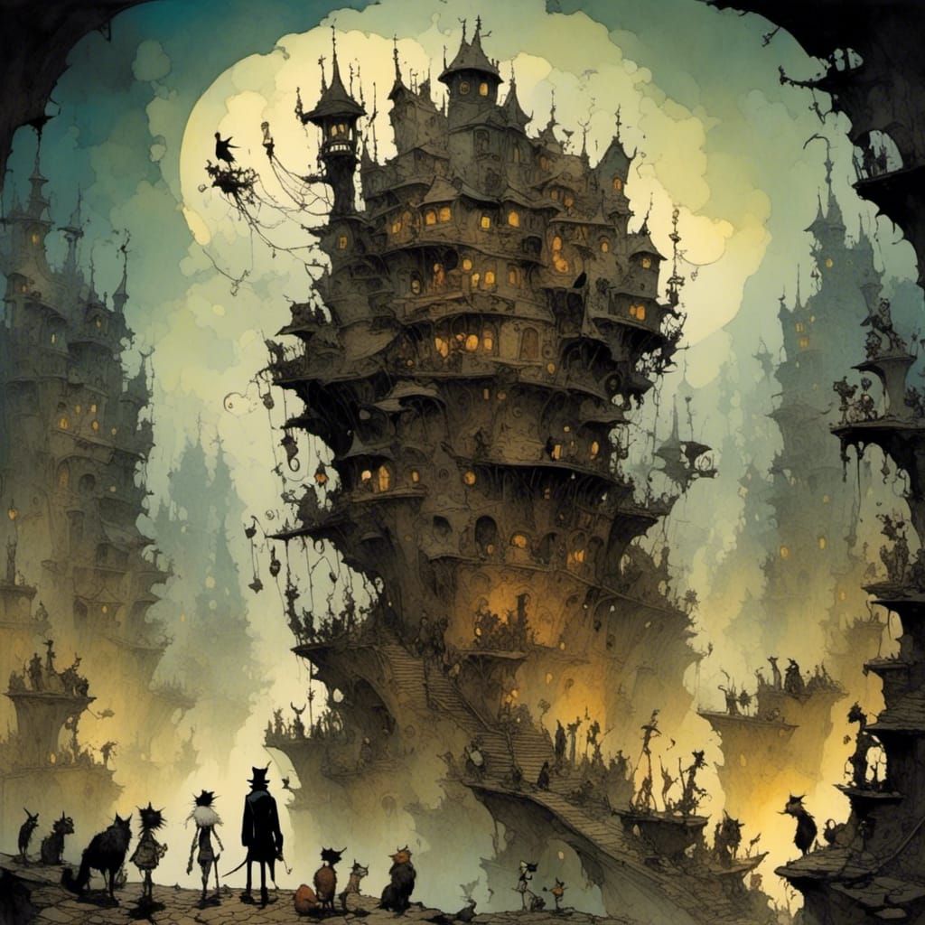 Epic Fantasy Masterpiece with Deep Background