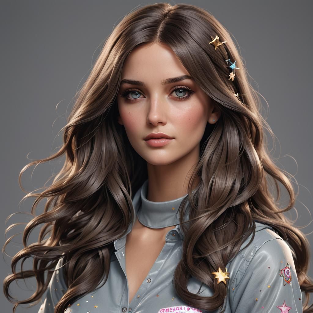 Hyperrealistic Ashlee Simpson Barbie Portrait