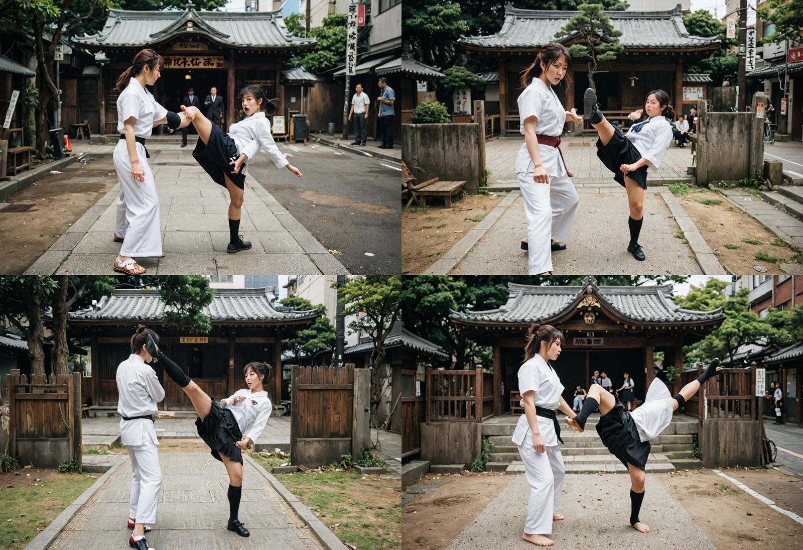 Hyperrealistic Karate Kick in Shinjuku