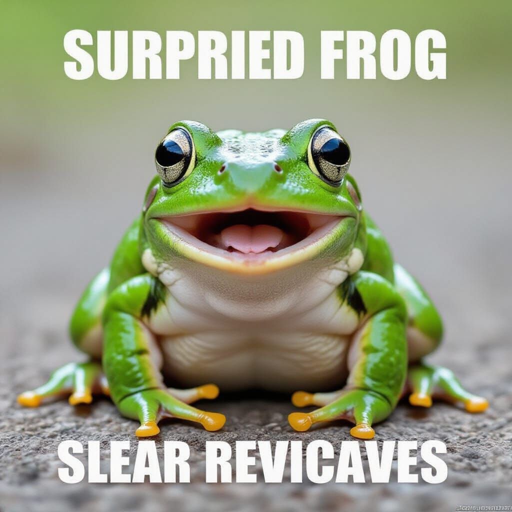 Surprised Frog Generated by AI
