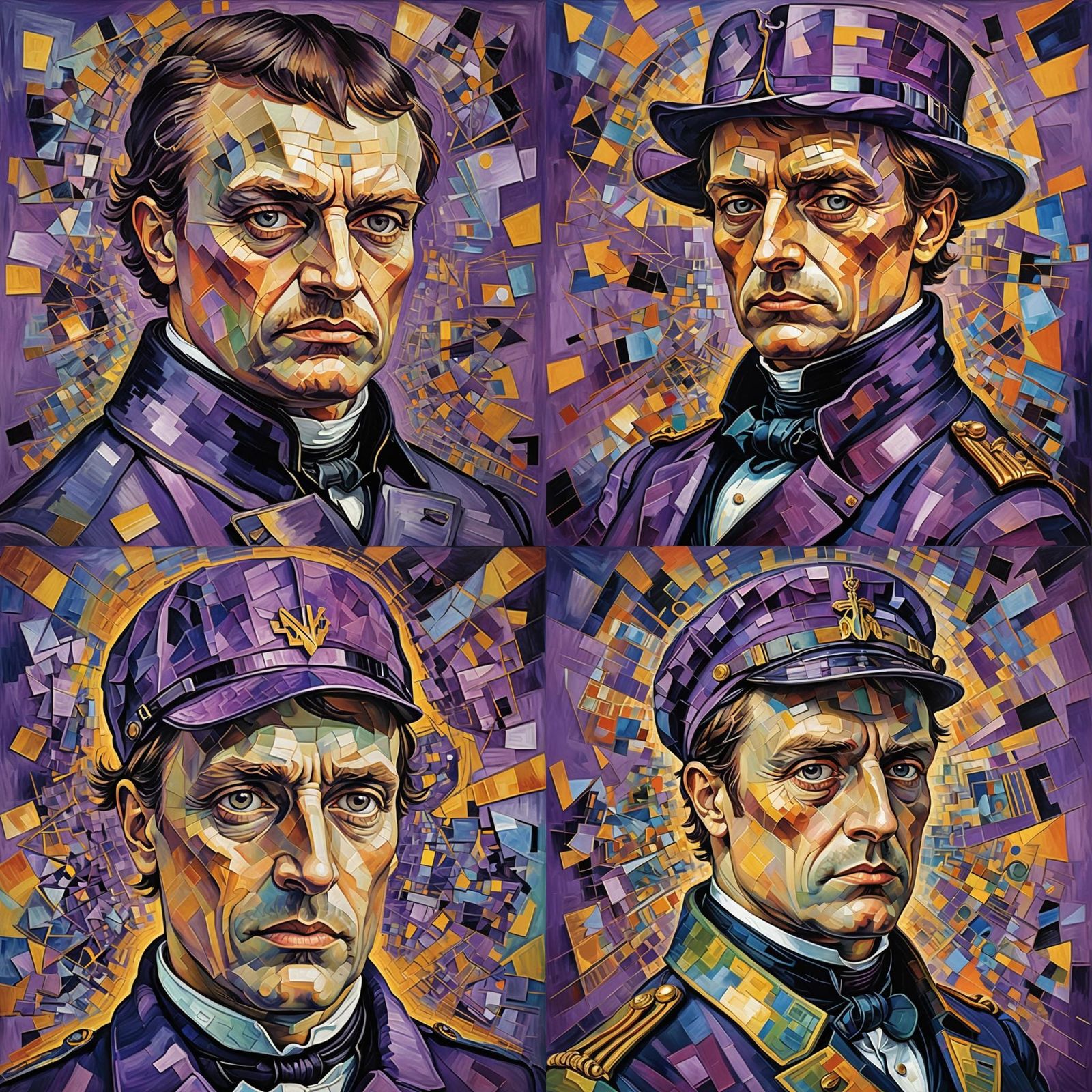 Hallucinatory Portrait of Napoleon in Cubist Style