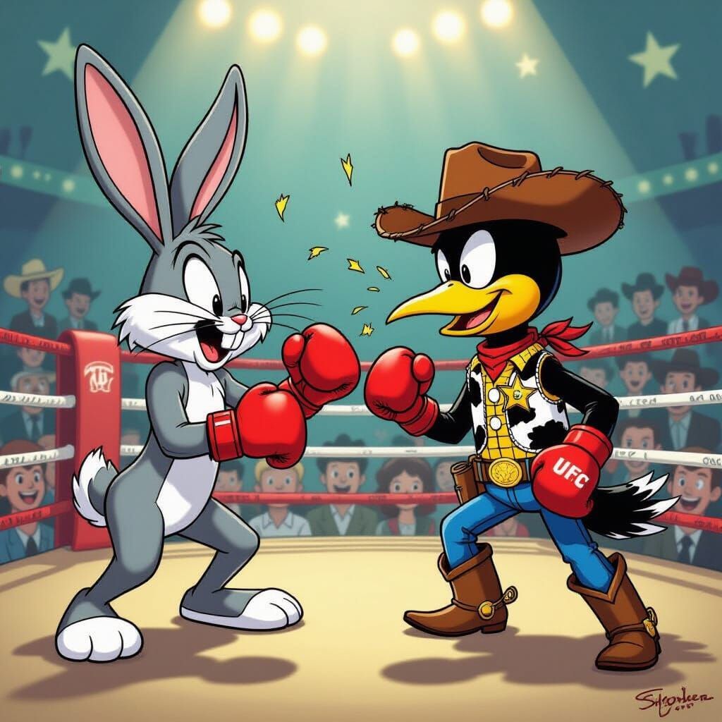 Bugs Bunny vs Woody Woodpecker UFC Comic
