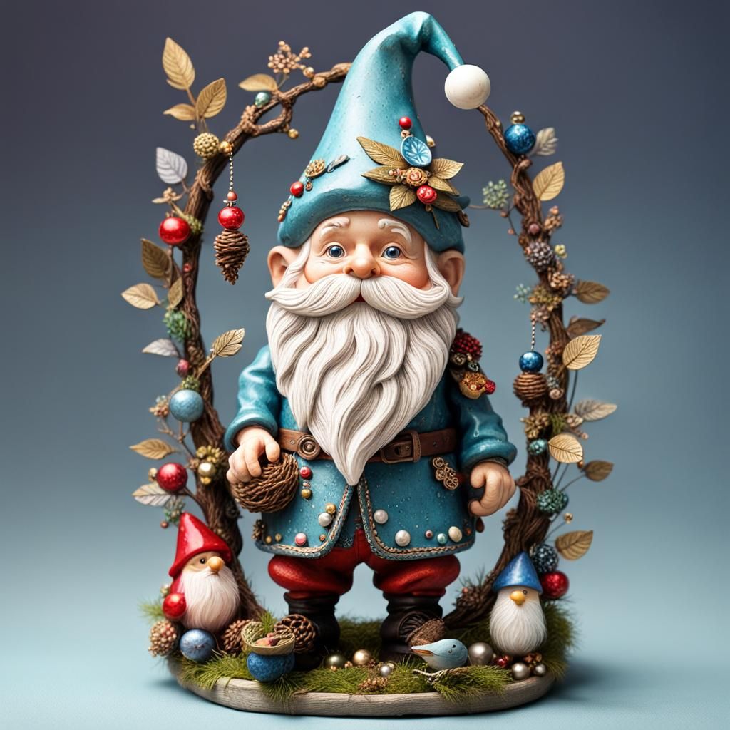 Whimsical Gnome Shows Off Elaborate Braided Beard