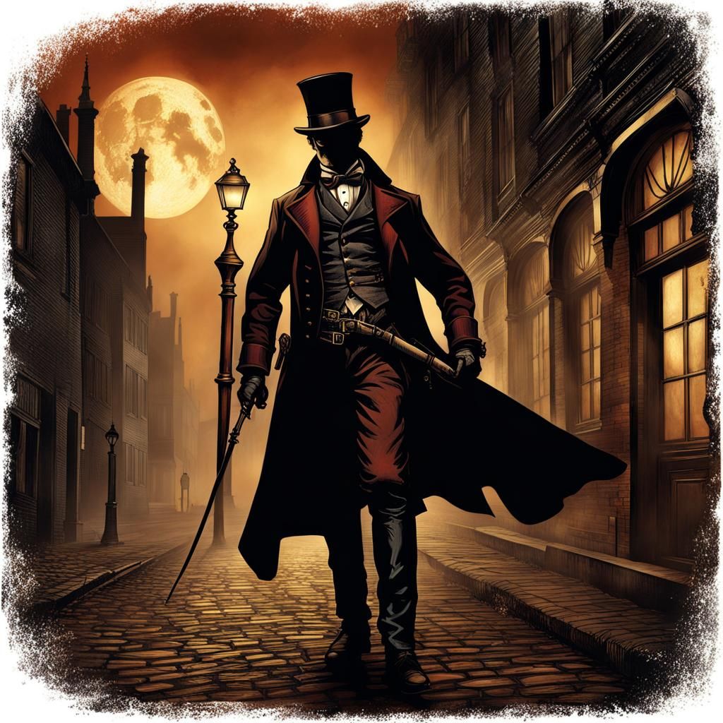 Steampunk Jack the Ripper Digital Illustration