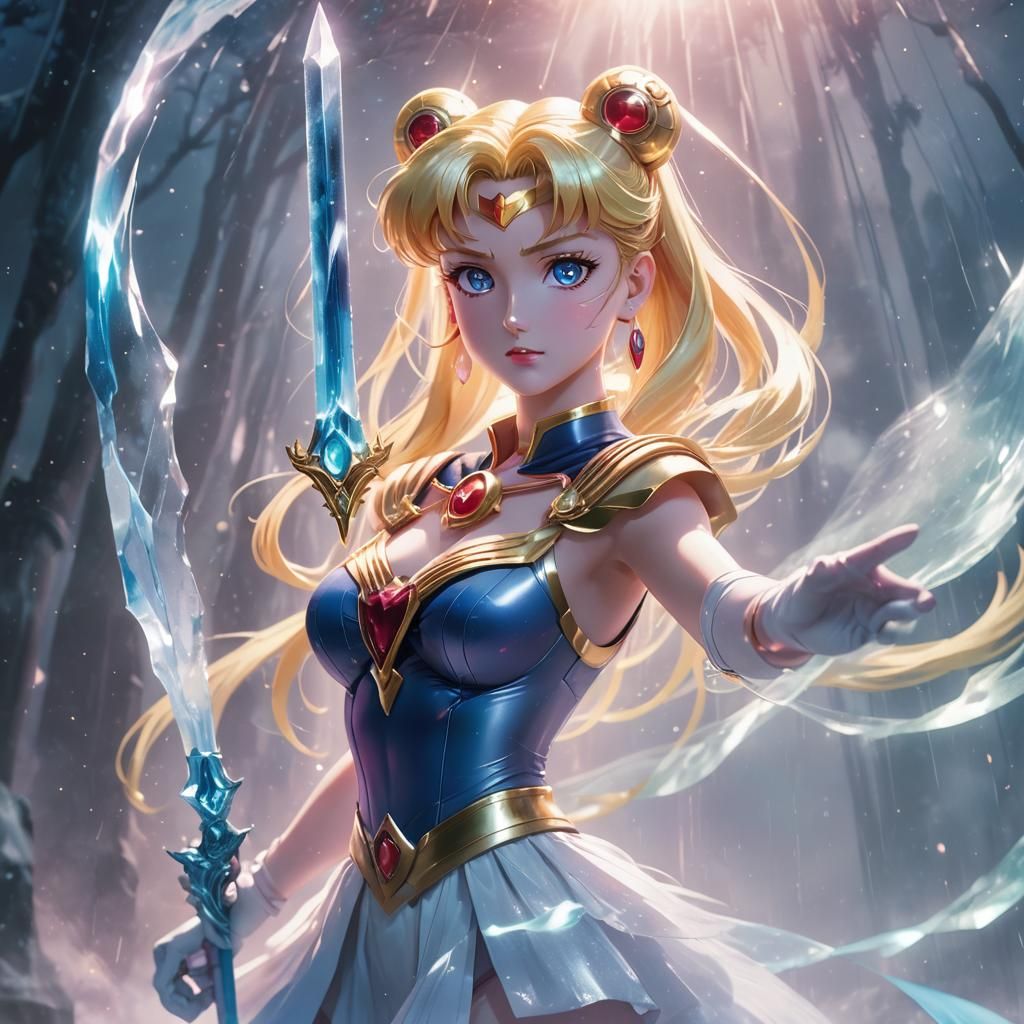 Sailor Moon with Crystalline Guillotine Blade