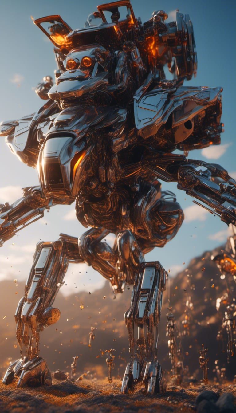 Forza Horizon 5: Futuristic Mech Ground-Level Shot