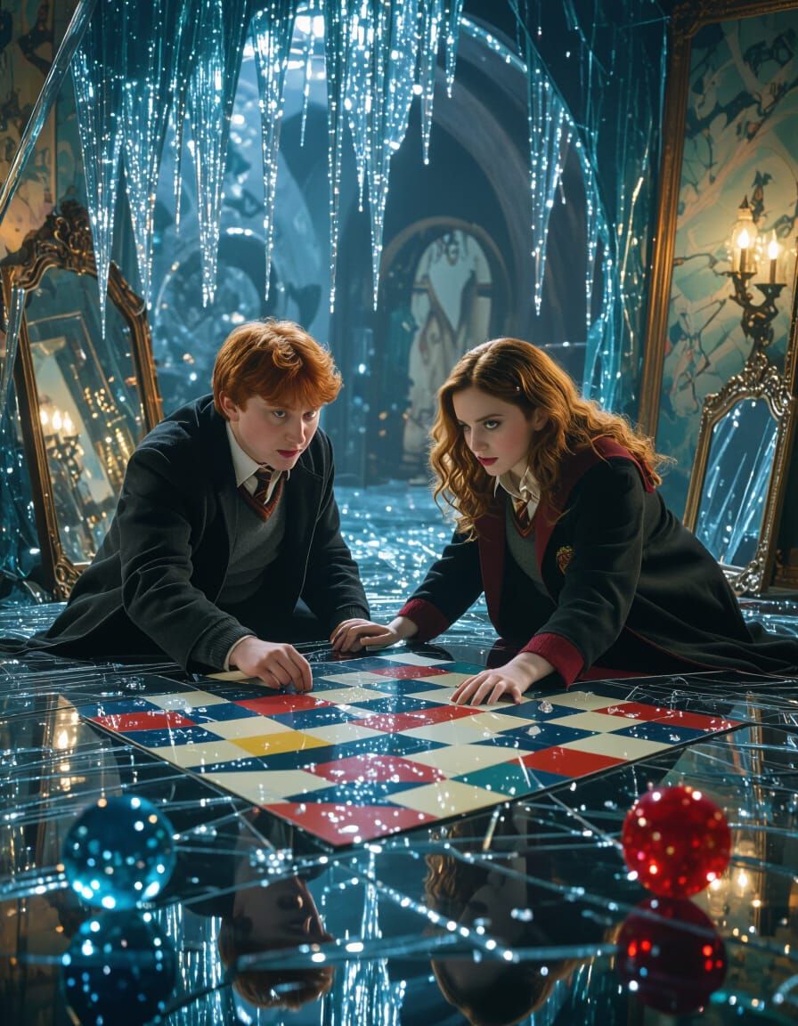 Ron and Hermione's Twister Game, Cinematic Film Still