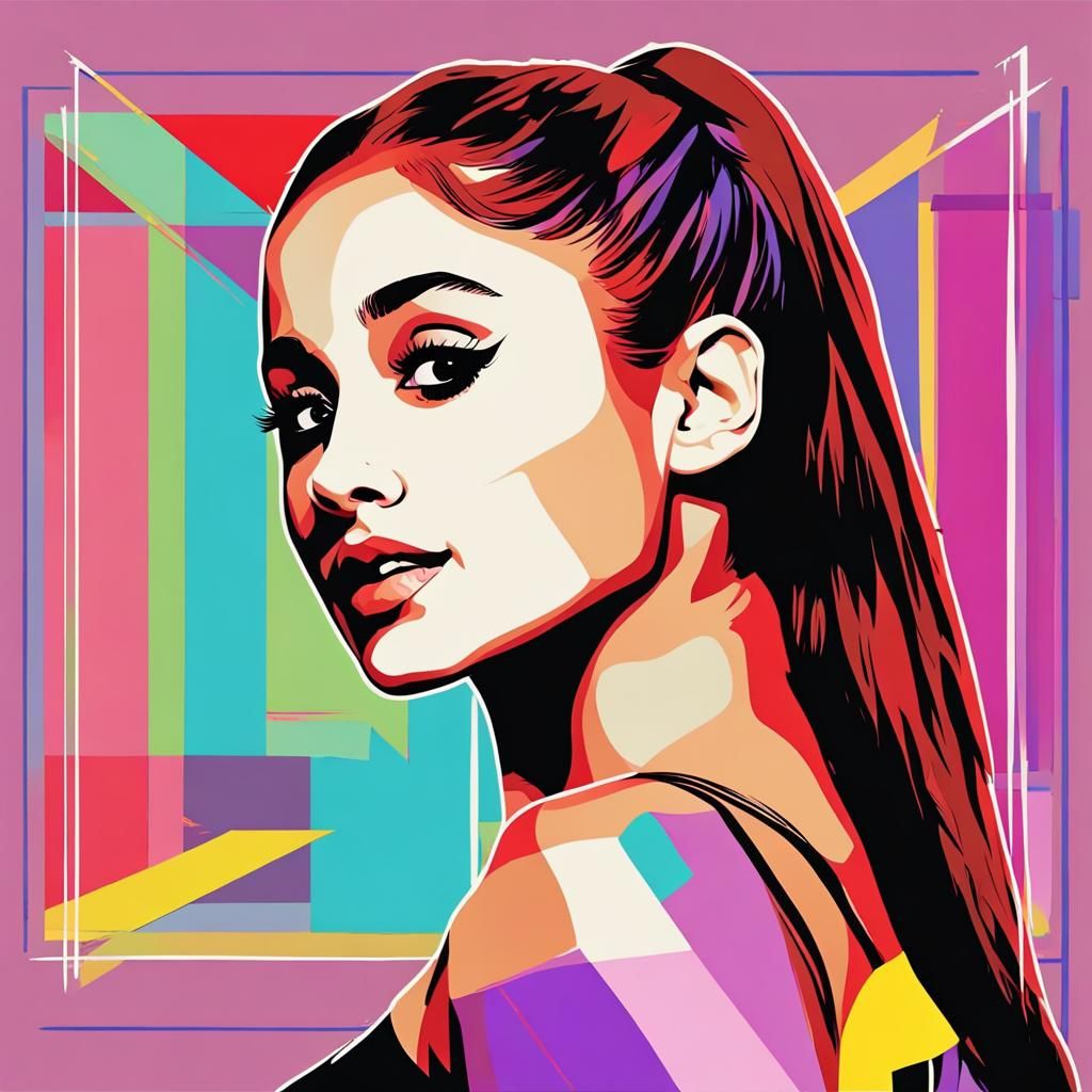 Ariana Grande Pop-Art Portrait