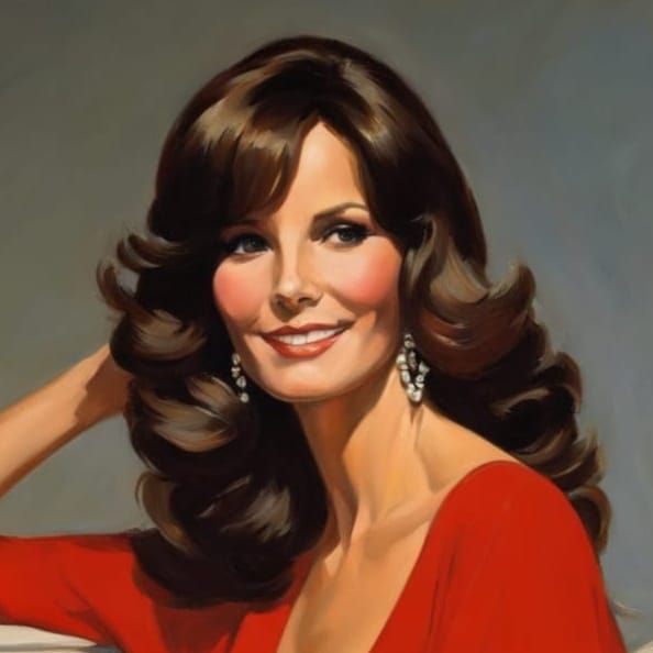 Jaclyn Smith Portrait in Edward Hopper Style