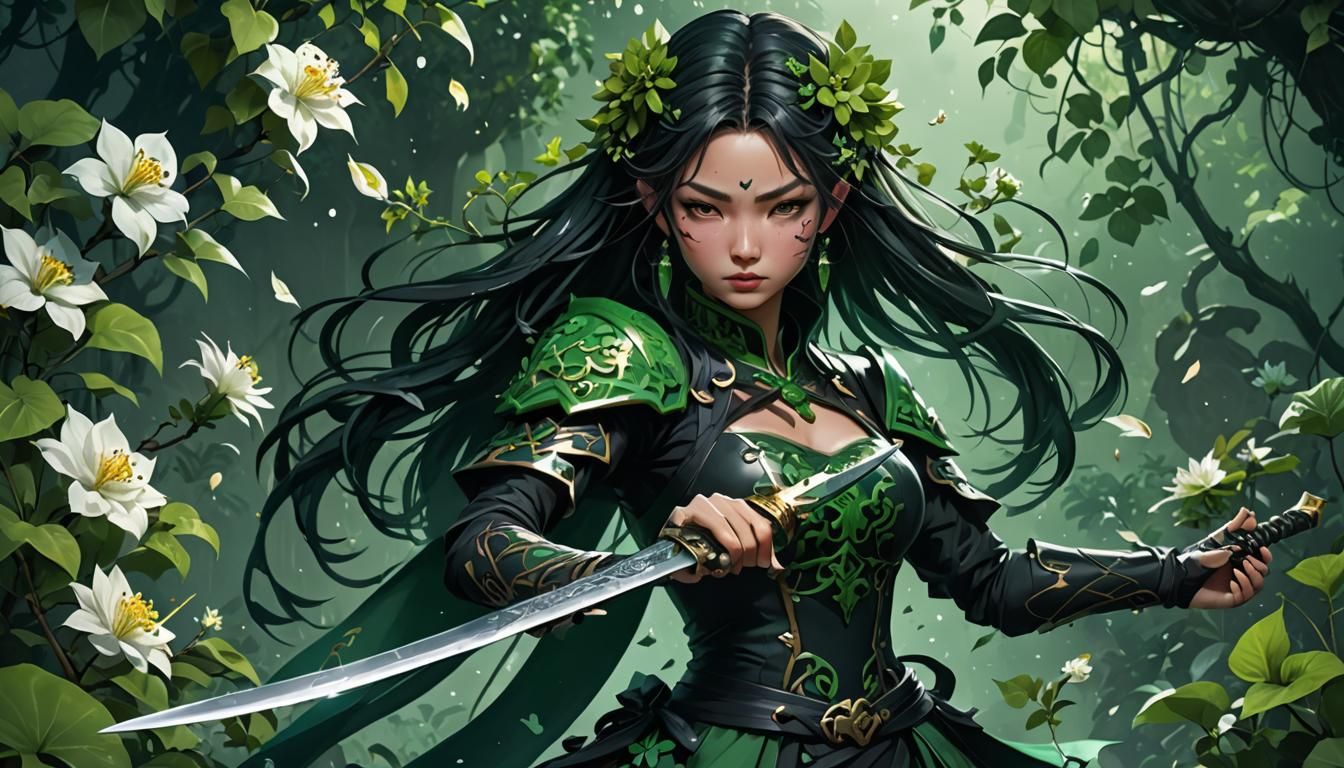 Jade Nguyen: Anime Art of Dagger and Deadly Flowers