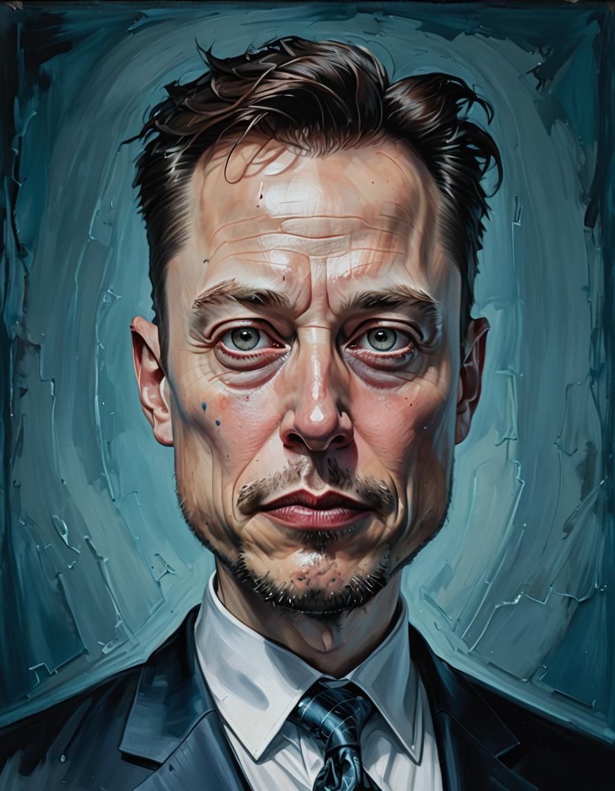 Elon Musk Caricature in Expressive Style